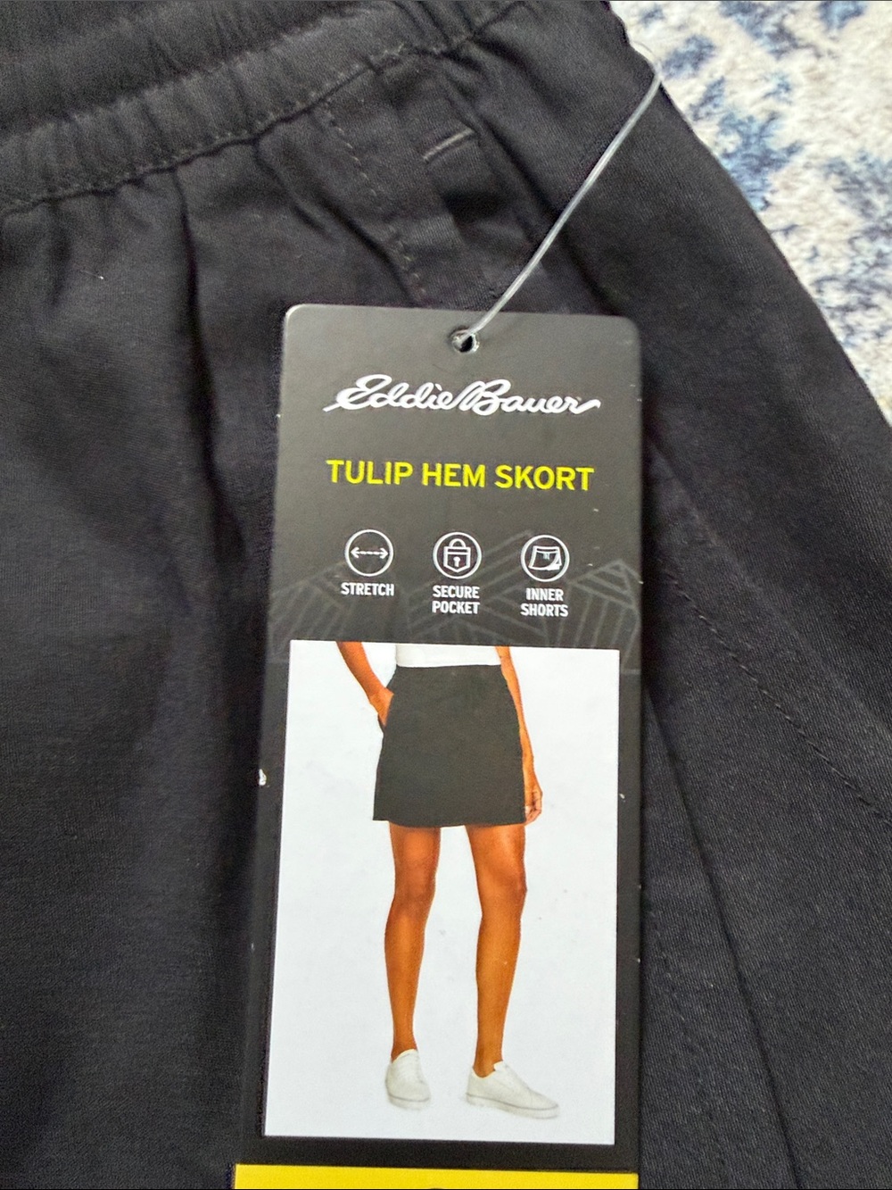Eddie Bauer Black Tulip Hem Skort